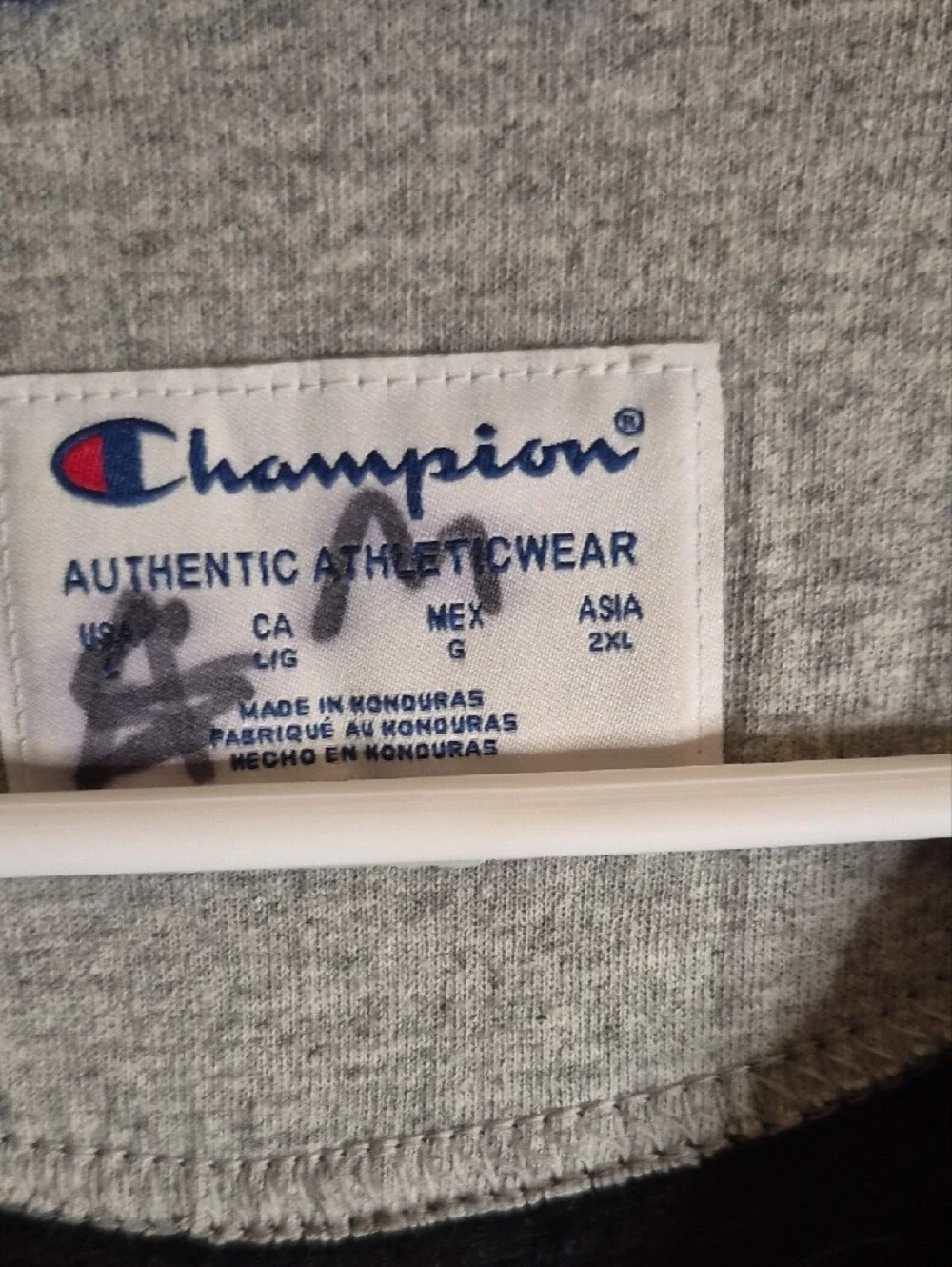 Champion Black Crewneck Sweatshirt with White & Red Logo